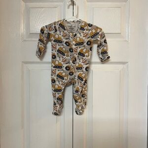 Caden Lane Boys Infant Construction Theme Footed Sleeper Onsie